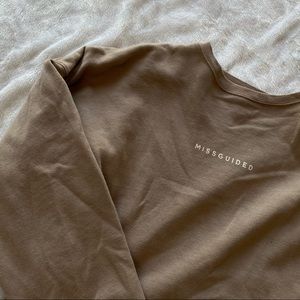Tan oversized crewneck
